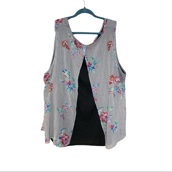 Zac & Rachel Sleeveless Blouse, Size 3X - Picture 2 of 3